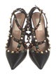 Valentino Rockstud Accents Leather T-Strap Pumps