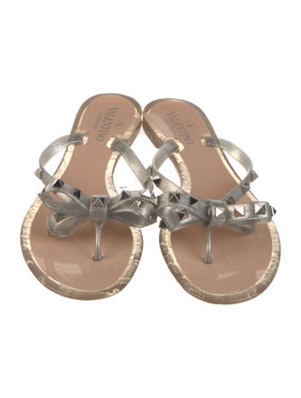 Valentino Rockstud Accents Glitter Accents Slides