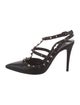 Valentino Rockstud Accents Leather Slingback Pumps