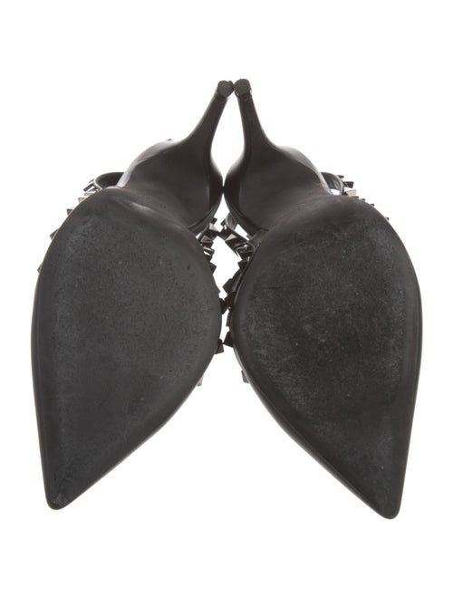 Valentino Rockstud Accents Leather Slingback Pumps