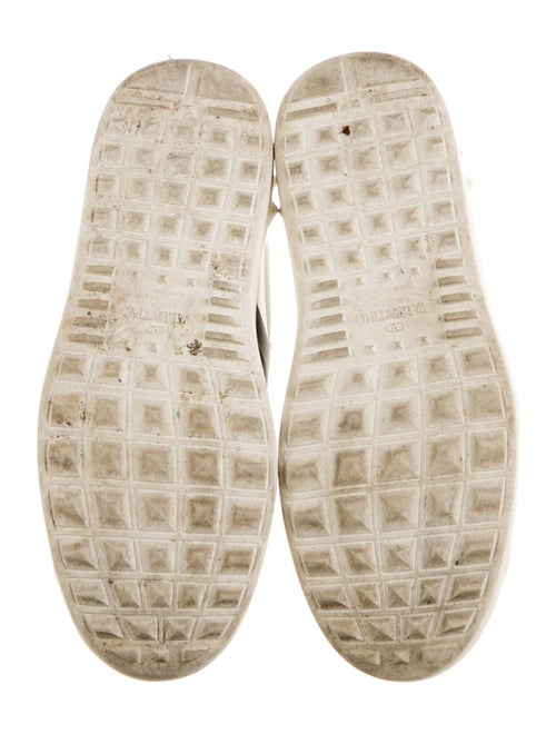 Valentino Rockstud Accents Leather Sneakers