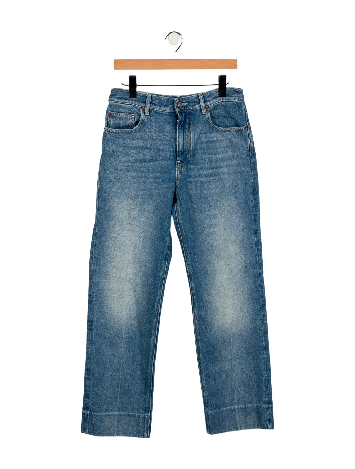 Valentino Mid-Rise Straight Leg Jeans
