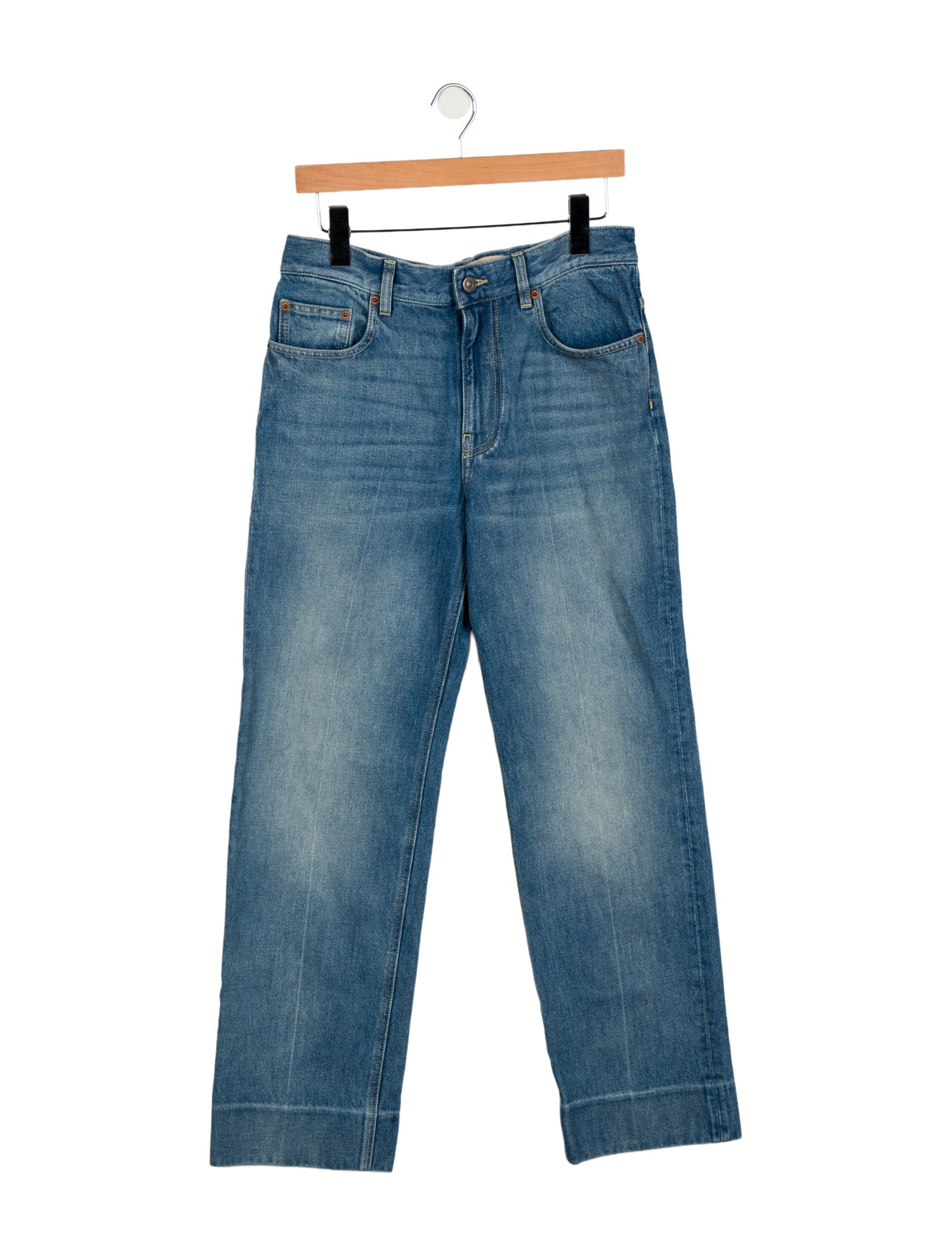 Valentino Mid-Rise Straight Leg Jeans