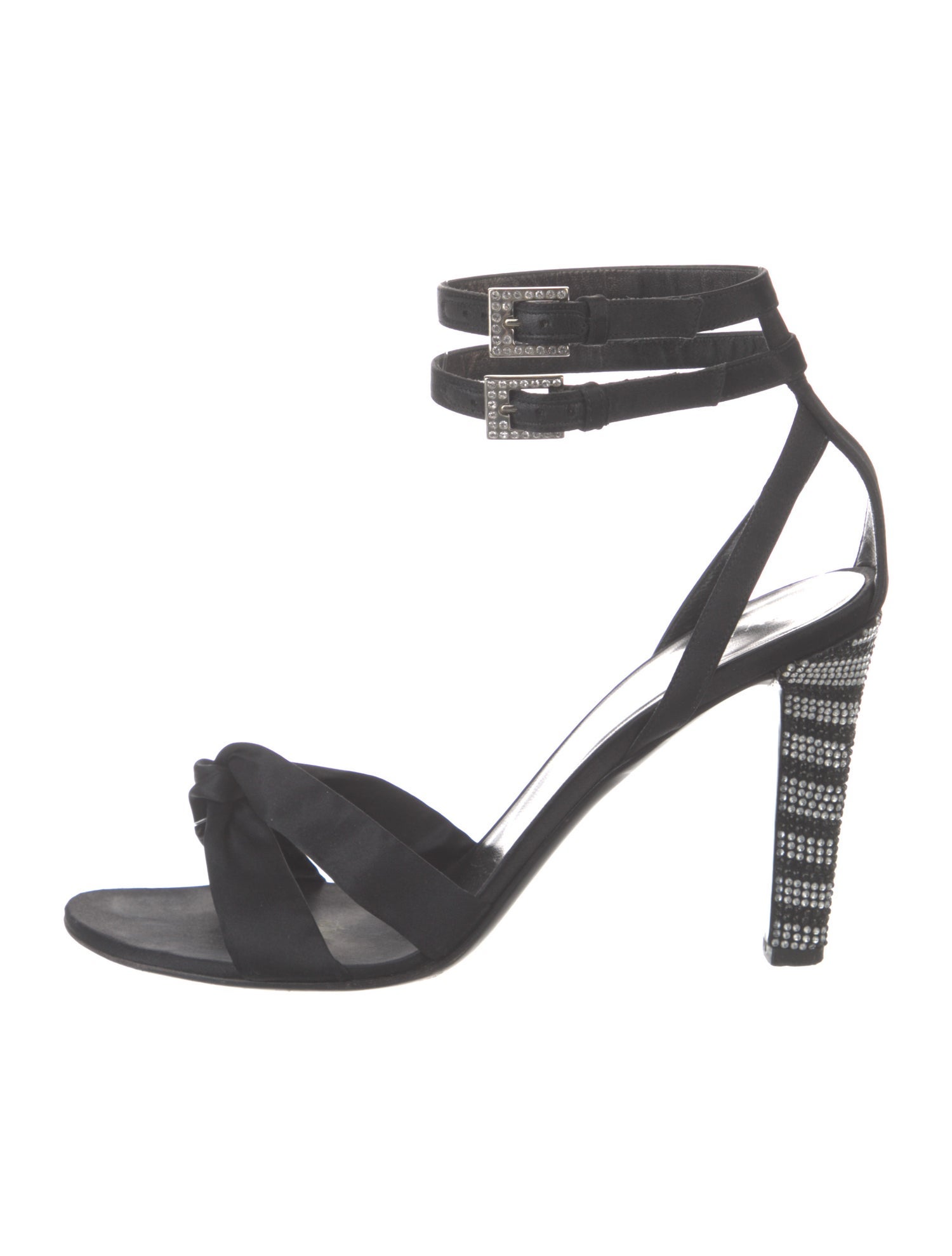 Valentino Satin Crystal Embellishments Sandals