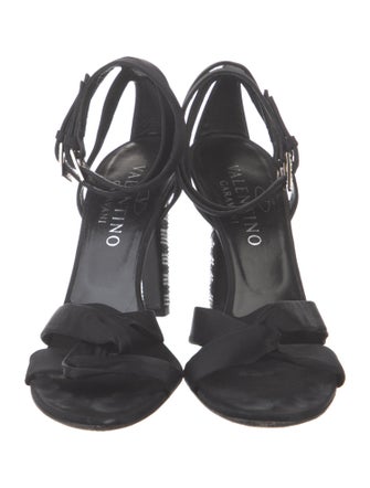 Valentino Satin Crystal Embellishments Sandals