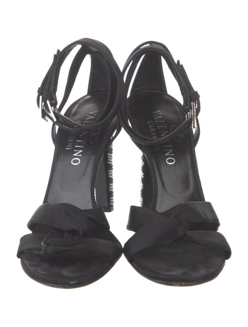 Valentino Satin Crystal Embellishments Sandals