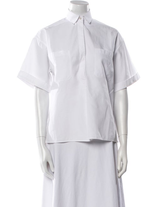 Valentino Short Sleeve Button-Up Top