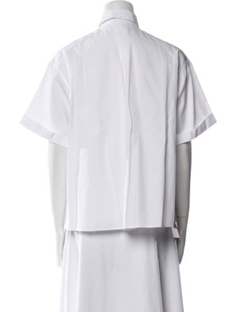 Valentino Short Sleeve Button-Up Top