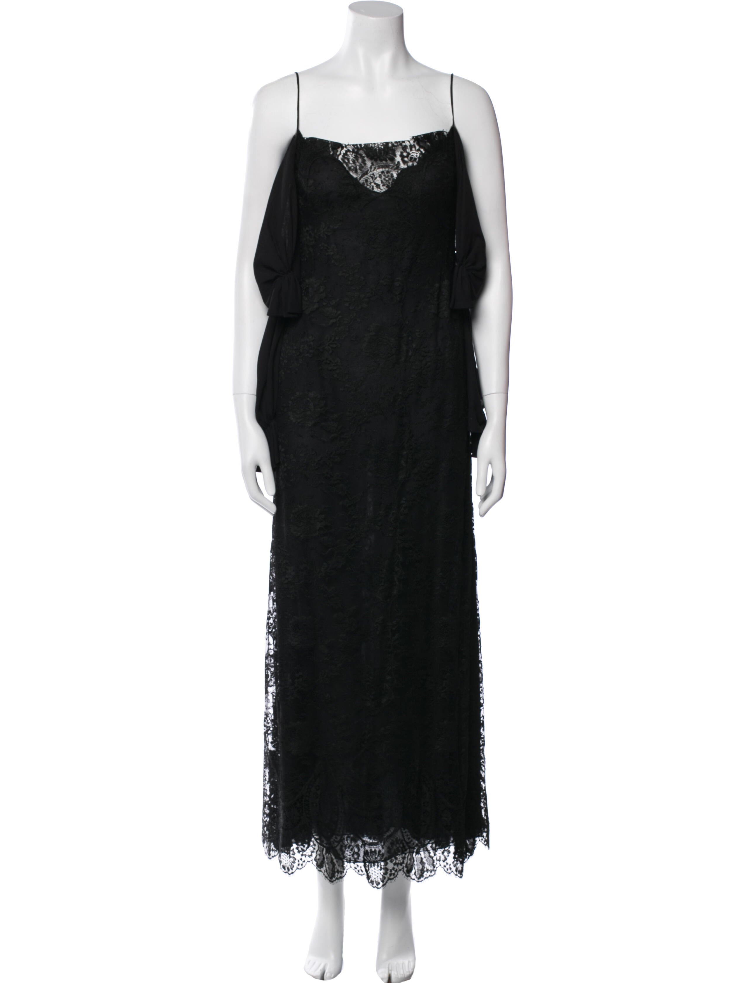 Valentino Square Neckline Midi Length Dress