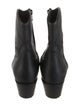 Valentino Leather Embroidered Accent Western Boots