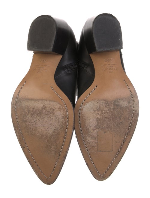 Valentino Leather Embroidered Accent Western Boots