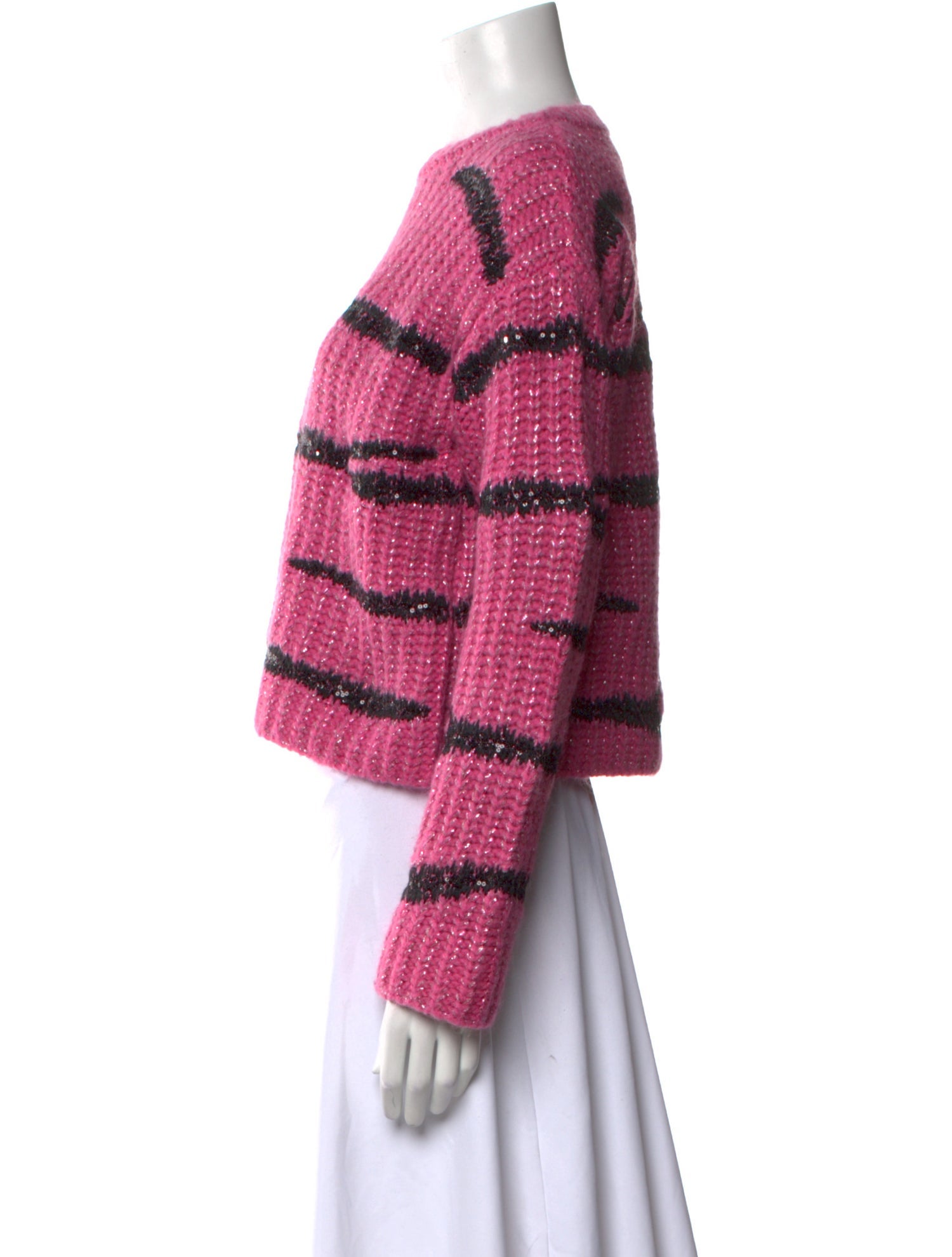 Valentino Striped Crew Neck Sweater