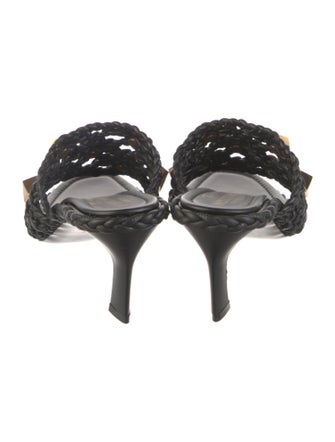 Valentino Rockstud Accents Leather Slides