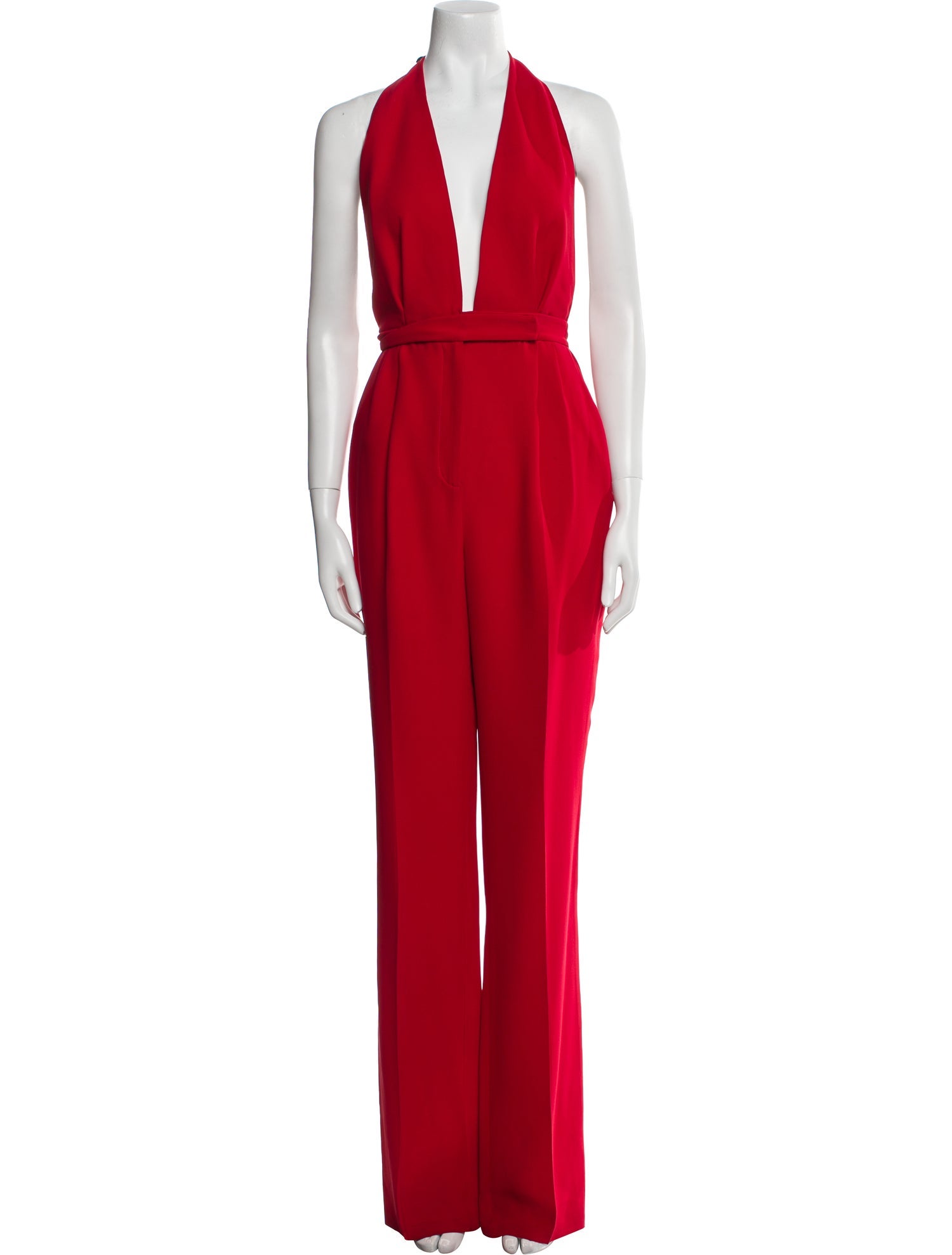 Valentino Silk V-Neck Jumpsuit
