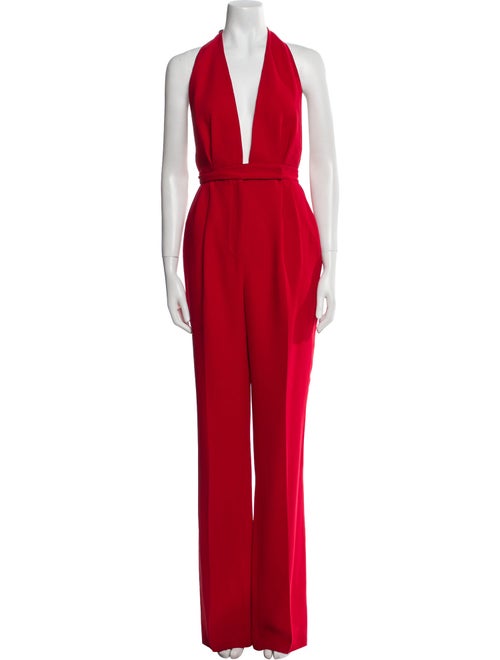 Valentino Silk V-Neck Jumpsuit