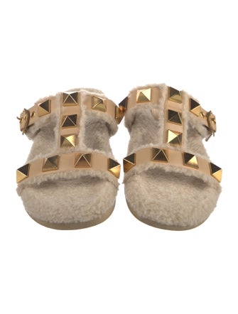 Valentino Rockstud Accents Leather Espadrilles