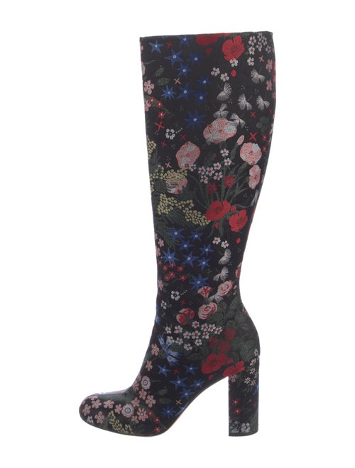 Valentino Printed Embroidered Accent Boots