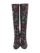 Valentino Printed Embroidered Accent Boots