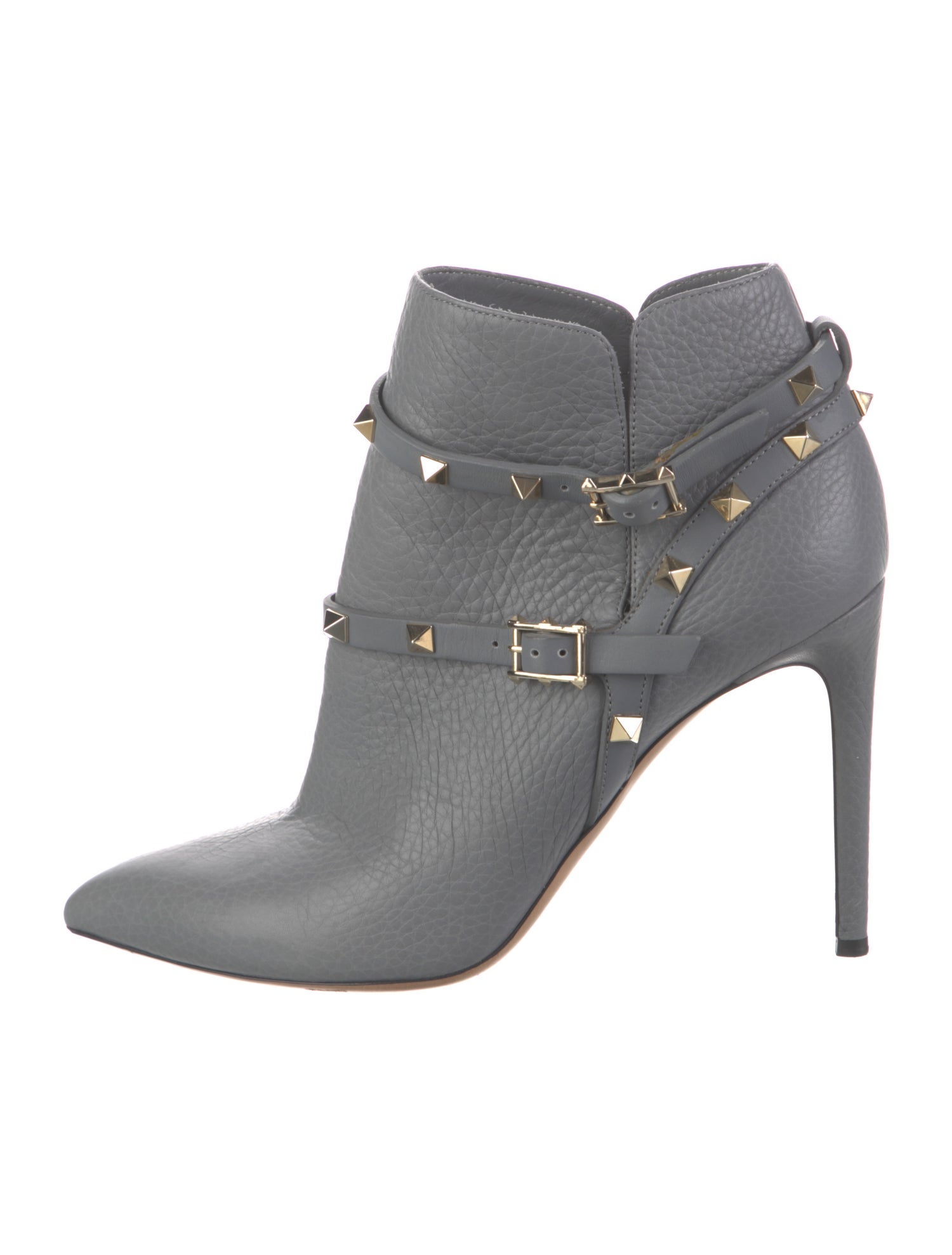 Valentino Rockstud Accents Leather Boots