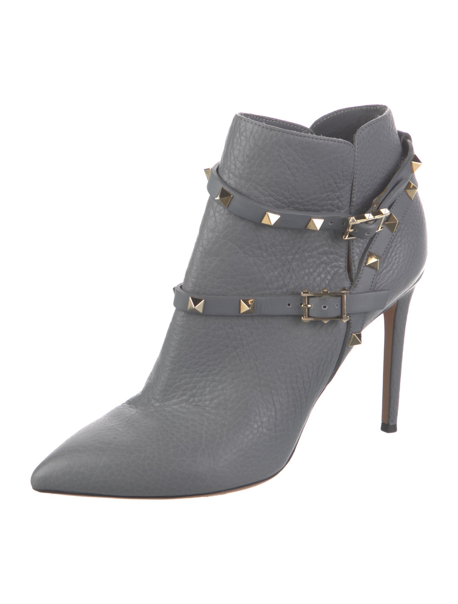 Valentino Rockstud Accents Leather Boots