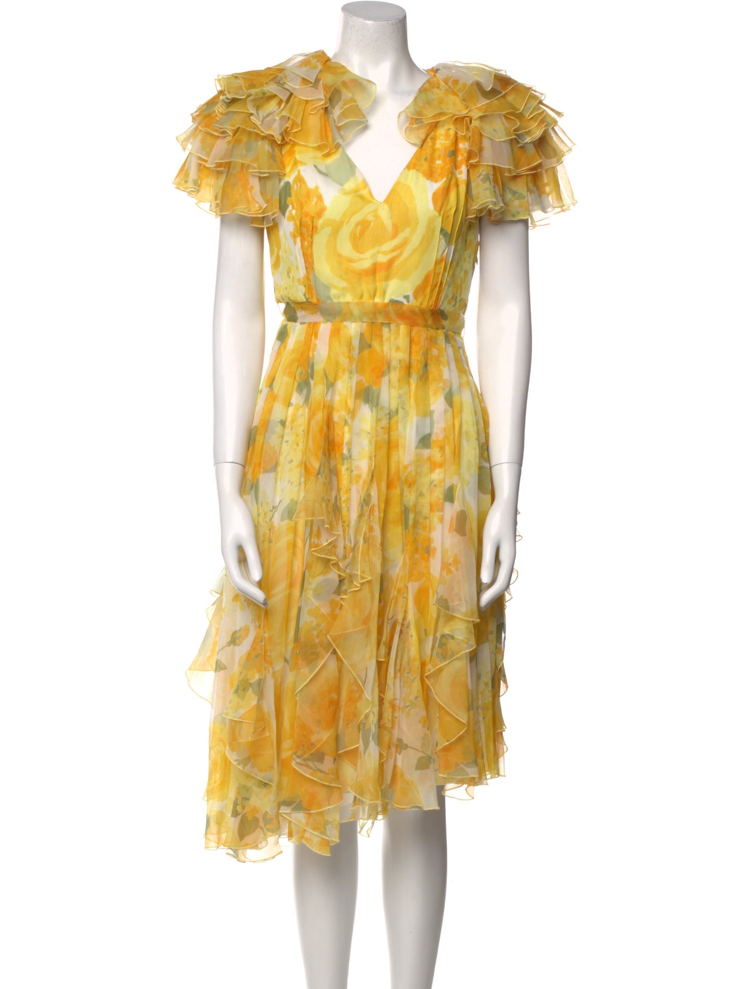 Valentino Silk Midi Length Dress w/ Tags