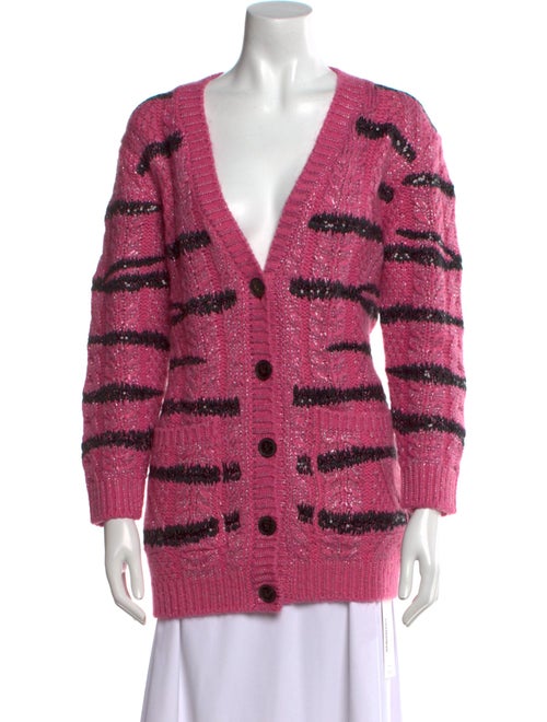 Valentino Striped V-Neck Sweater