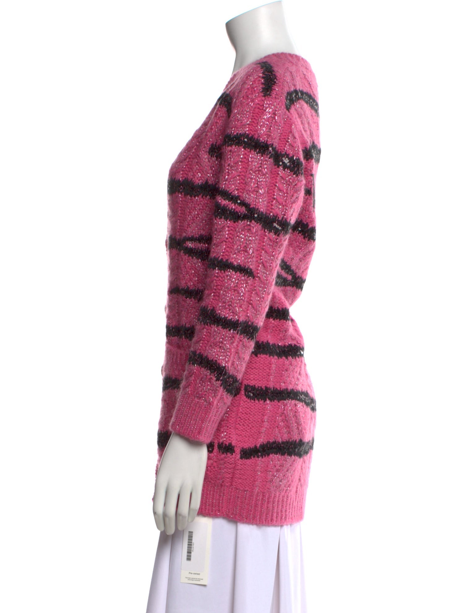 Valentino Striped V-Neck Sweater