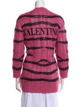 Valentino Striped V-Neck Sweater
