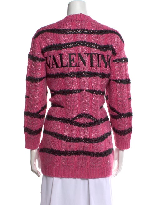 Valentino Striped V-Neck Sweater