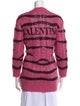 Valentino Striped V-Neck Sweater