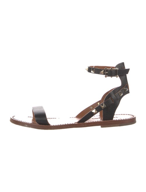 Valentino Rockstud Accents Leather Gladiator Sandals
