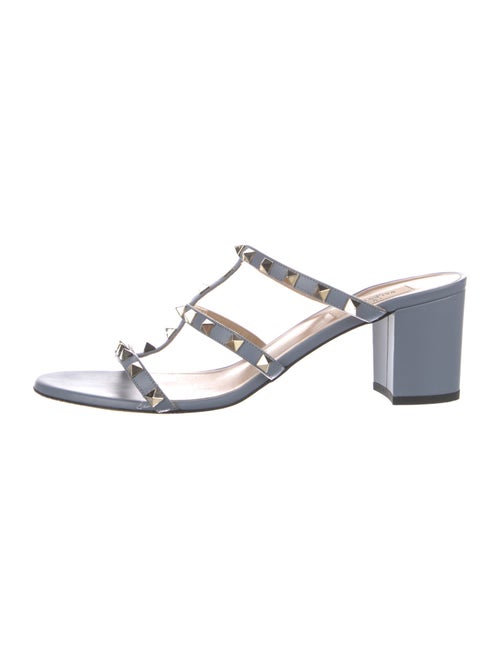 Valentino Rockstud Accents Leather Slides