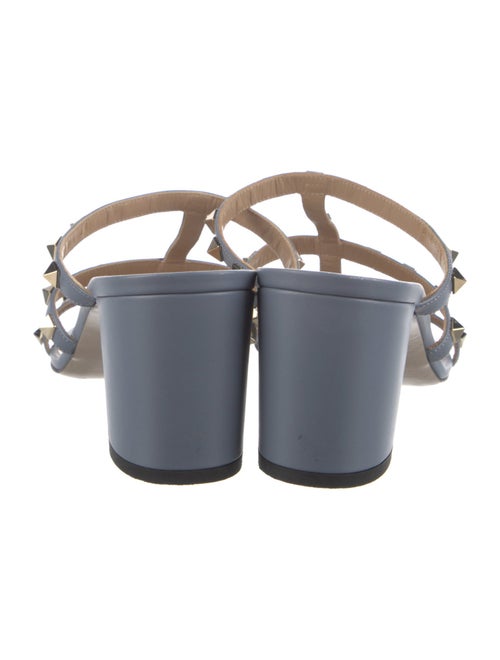 Valentino Rockstud Accents Leather Slides