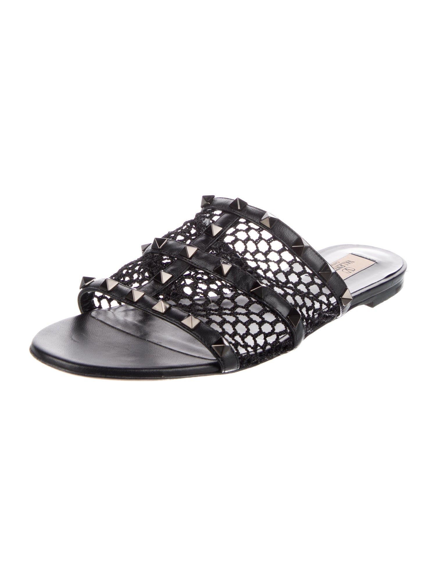 Valentino Leather Animal Print Flats