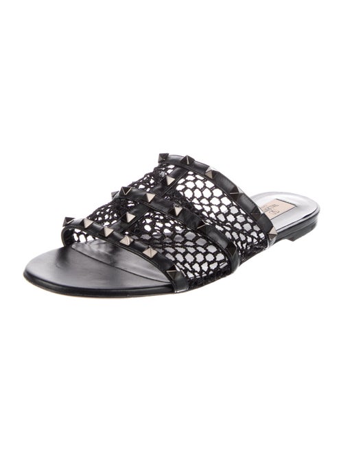 Valentino Leather Animal Print Flats