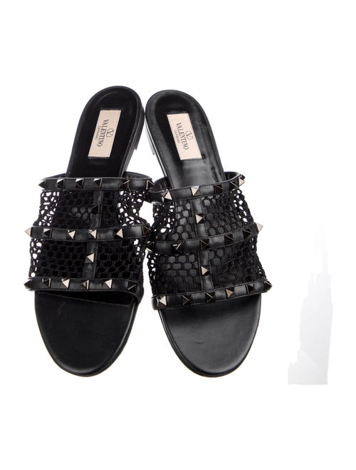 Valentino Leather Animal Print Flats