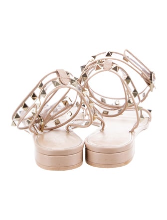 Valentino Rockstud Accents PVC Gladiator Sandals