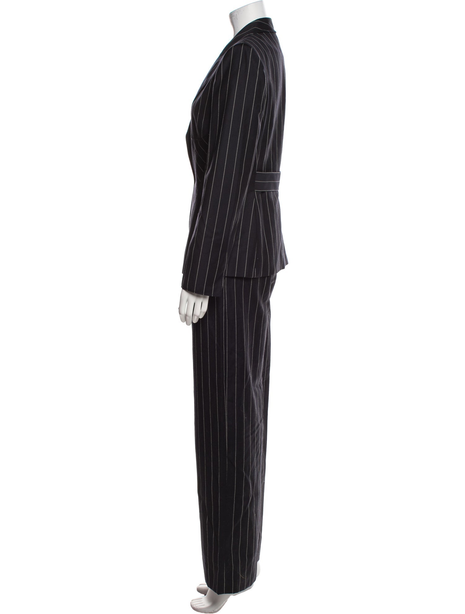 Valentino Wool Striped Pantsuit