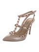 Valentino Rockstud Accents Patent Leather Slingback Pumps