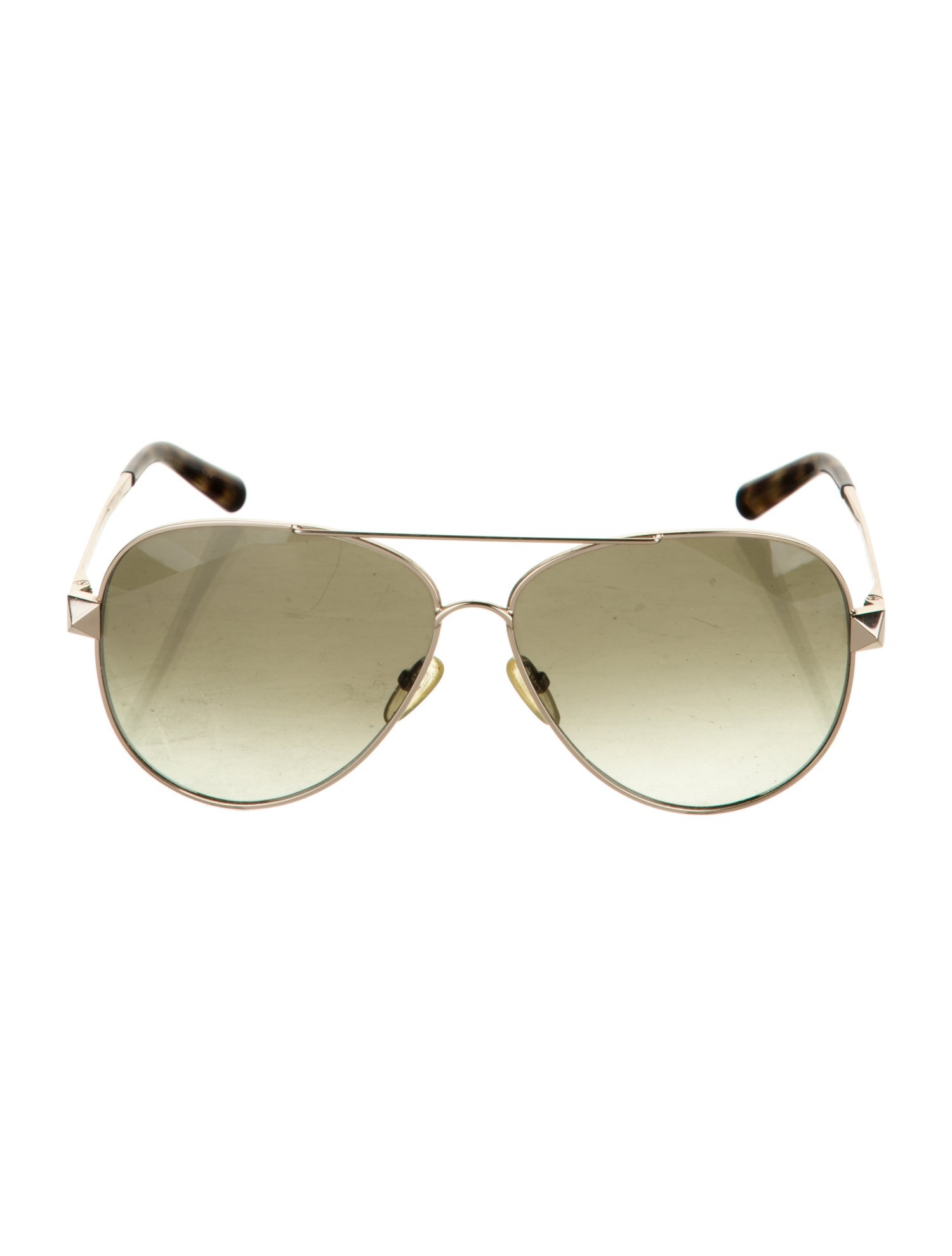 Valentino Rockstud Accents Aviator Sunglasses