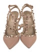 Valentino Rockstud Accents Leather T-Strap Pumps