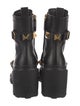 Valentino Rockstud Accents Leather Combat Boots
