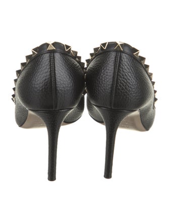 Valentino Rockstud Accents Leather Pumps