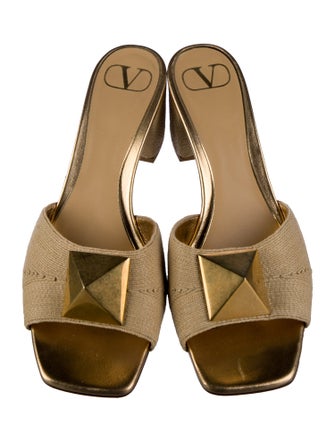 Valentino Rockstud Accents Studded Accents Slides