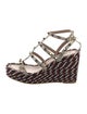 Valentino Rockstud Accents Leather Gladiator Sandals