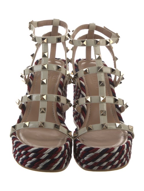 Valentino Rockstud Accents Leather Gladiator Sandals