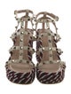 Valentino Rockstud Accents Leather Gladiator Sandals