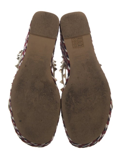 Valentino Rockstud Accents Leather Gladiator Sandals