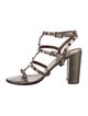 Valentino Rockstud Accents Leather Gladiator Sandals