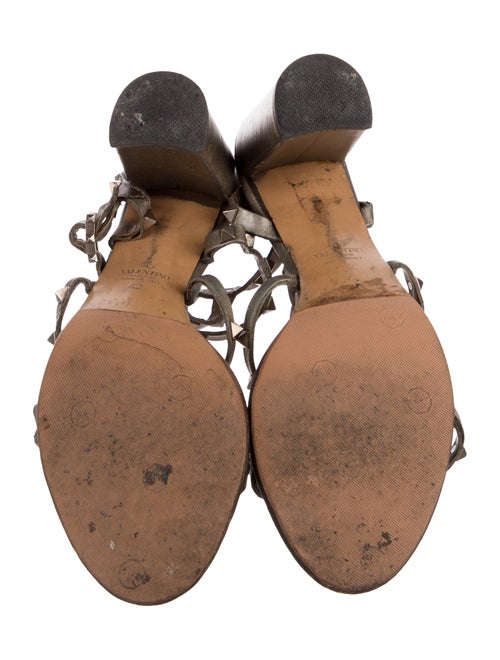 Valentino Rockstud Accents Leather Gladiator Sandals